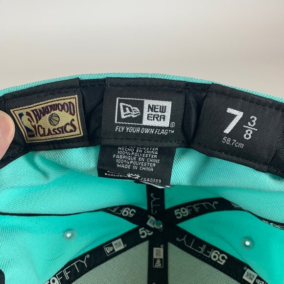 San Antonio Spurs NBA Turquoise Black New Era 59Fifty Fitted Hat Mens 7 3/8 - Picture 5 of 5